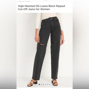 Black distressed jeans